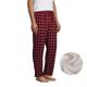 Men's Pajama Pants Plaid Pants Lounge Pants 1 pcs Grid / Plaid Warm Soft Home Bed Spa Flannel Warm Pocket Elastic Waist Winter Red Blue