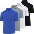 Multi Packs 4pcs Men's Lapel Short Sleeve BlackWhiteGreyRoyal Blue Polo Sport Polo Golf Shirt Plain Sport Daily Wear Polyester Spring Summer