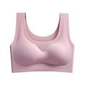 Women's No Steel Ring Bra Yoga Sports Sleep Plus Size Plain Stretchy Vest