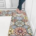 Boho Kitchen Rugs Anti Slip Door Mats for Kitchen Floor Kitchen Rugs and Mats Non Skid Waterproof Kitchen Runner Comfort Standing Mat