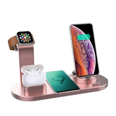 Wireless Charger Stand 6 in 1 QI Wireless Charging Station Dock for Iwatch iPhone Airpods Compatible with iPhone iPhone 14 13 12 11 Pro Max Mini X XS XR 8 7/Samsung S22/S21