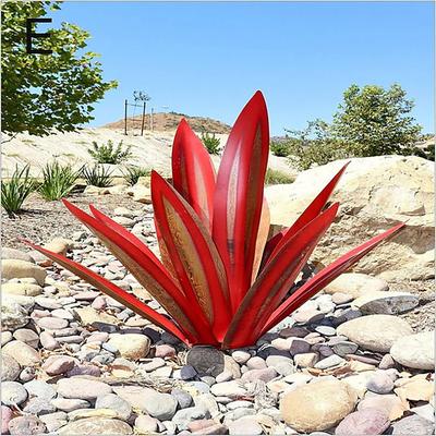 Tequila Rustic Sculpture, DIY Metal Agave Yard Art Plant, Rustic Hand Painted Metal Agave,Garden Yard Art Decoration Statue Home Decor for Yard Stakes,Garden Figurines,Outdoor Patio