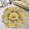 Flower Carpet Chinese Style Lotus Floor Mat Special-Shaped Bedroom Bedside Blanket Cloakroom Mat Coffee Table Mat Pastoral Style Door Mat