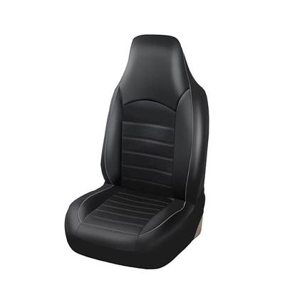 Universal Car Front Seat Cover PU Leather, Fashion Style, Smooth High Back Bucket Cover, Fits Most Vehicles