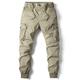 Men's Cargo Pants Cargo Trousers Trousers Drawstring Elastic Waist Multi Pocket Solid Color Casual Daily Daily Wear Fashion Classic Olive Green grey blue