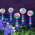 Solar Dandelion Lights Outdoor IP65 Waterproof Solar Dandelion Flower Stake Landscape Lights With 2 Lighting Modes Colorful Decorations Light For Christmas New Year Festival