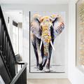 100% Hand Painted Elephant oil painting Wall Art Street Graffiti Colorful Wild Animal Canvas Painting animal oil painting Modern Abstract Art Wall Picture for living room hotel Home Decoration canvas