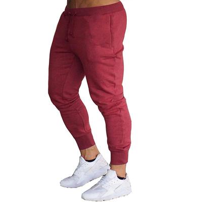 Men's Sweatpants Joggers Workout Pants Track Pants Running Pants Pocket Elastic Waist Solid Color Lightweight Casual Daily Trousers Athletic Blackine Wine