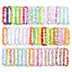 50pcs Hawaiian Leis Necklace Tropical Luau Hawaii Silk Flower Lei Theme Party Favors Wreaths Headbands Holiday Wedding Beach Birthday Decorations