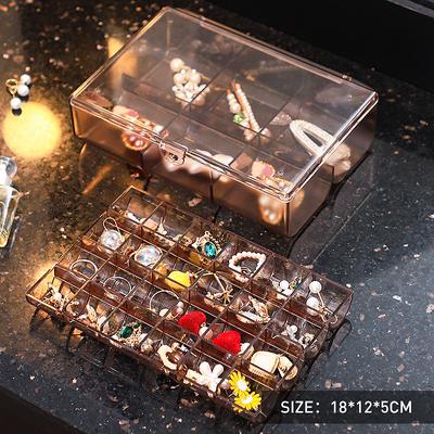Aesthetic Jewelry Holder,Container Jewelry Storage Box, Transparent Jewelry Boxes,Ring Organizer,Suitable for Gings, Necklaces, Bracelets, Earrings