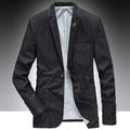 Men's Jacket Denim Jacket Jean Jacket Blazer Business Cocktail Attire Solid Colored V Neck Cotton Regular Fit Denim Blue Vintage blue Black Jacket