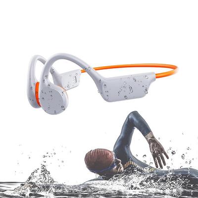 Open-Ear Headphones Bone Conduction Earphones Bluetooth Wireless IPX8 Waterproof Ear-hook Headphone with Mic 32GB Memory Headset for Swimming