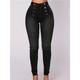 Women's Jeans Pants Plus Size Curve Trousers Leggings Full Length Cotton Micro-elastic High Waist Fashion Streetwear Street Daily Black Dark Blue S M Fall Winter