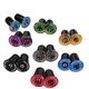 1 pair aluminum bike handlebar end plugs, expanding locking bar end caps for road bike mountain bike mtb bmx fixie, bar end for rubber sponge aluminum handlebar grip (rainbow)