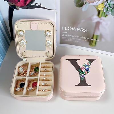 1PC Jewelry Box Waterproof Portable Mini Wearable leatherette PU(Polyurethane) PU Leather For Women's Casual Portable