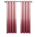 Pink Bedroom Blackout Curtains with Sheer Overlay, Room Darkening Thermal Curtains Double Layer Window Drapes for Living Room Decor, 1 Panel