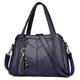 Women's Top Handle Bag PU Leather Daily Date Office Career Zipper Black Red Wine Blue