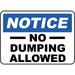 Traffic & Warehouse Signs - Notice No Dumping Allowed Sign - Weather Approved Aluminum Street Sign 0.04 Thickness - 18 X 24