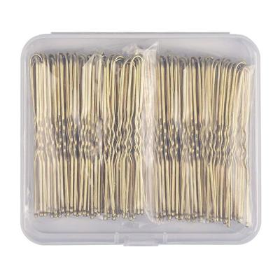 U Shaped Hair Pins, 200PCS 2.4inch Bun Hair Pins for Women Kids Girls Hairdressing Salon with Storage Box, for All Hair Types - Brown