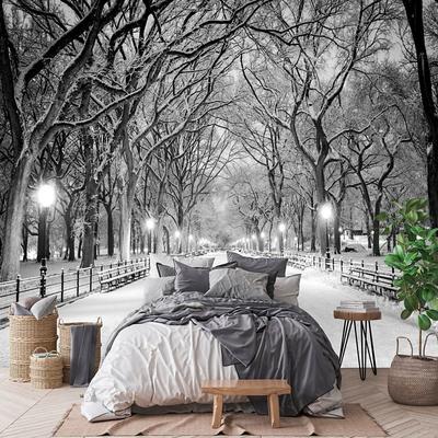 Cool Wallpapers Nature Wallpaper Wall Mural Black and White Peel And Stick Removable PVC/Vinyl Material Self Adhesive/Adhesive Required Wall Decor Wall Mural for Living Room Bedroom