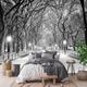 3D Central Park Mural Wallpaper Snow Winter Black And White Peel And Stick Removable PVC/Vinyl Material Self Adhesive/Adhesive Required Wall Decor Wall Mural for Living Room Bedroom