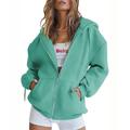 Women's Cute Hoodies Teen Girl Fall Jacket Oversized Sweatshirts Casual Drawstring Zip Up Y2K Hoodie with Pocket