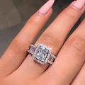 Ring Wedding Classic Silver Chrome Precious Fashion Cute 1PC Zircon