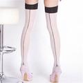 Women's 1 Pair Stockings Dress Trouser Socks Sheers Fashion Sexy Nylon Lace Solid Colored Party Office / Career Business Thin Spring Summer Black color White