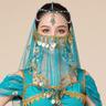 Women's Mask Saree Belly Dance Costume Indian Indian Girl Masquerade Adults Veil Party