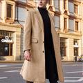 Men's Winter Coat Overcoat Long Trench Coat Business Casual Fall Winter Polyester Thermal Warm Waterproof Outerwear Clothing Apparel Fashion Classic