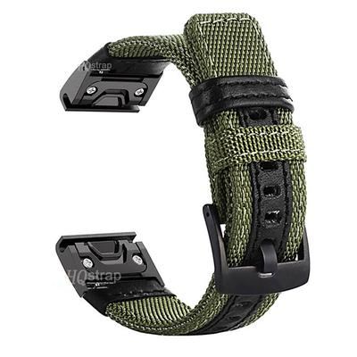 Watch Band for Garmin Marq Descent G1 Fenix 7/6/5 Plus Pro Sapphire Solar Forerunner 955/945/935/745 Solar Fenix 7X / 6X / 5X / 3/3HR Plus Pro Sapphire Solar Nylon Replacement Strap 22mm 26mm