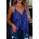 Women's Tank Top Going Out Tops Concert Tops Plain Sparkly Casual Sequins Silver white Sleeveless Basic V Neck