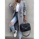 Women's Overcoat Winter Long Coat Double Breasted Lapel Trench Coat Heated Jacket Spring Formal Blazer Coat Fall Gray