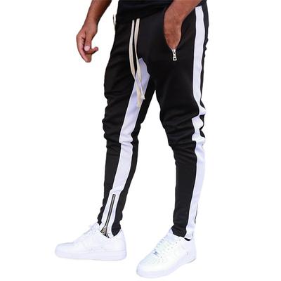 Men's Joggers Sweatpants Zipper Pocket Ankle Zippers Bottoms Athletic Athleisure Spring Breathable Moisture Wicking Soft Fitness Gym Workout Running Sportswear Activewear Color Block Red Navy Blue