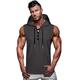Men's Running Tank Top Workout Tank Pocket Hooded Sleeveless Hoodie Cotton Comfort Breathable Moisture Wicking Fitness Gym Workout Exercise Fitness Sportswear Activewear ArmyGreen Black Gray