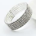 Crystal Stretch Bracelet Ladies Unique Design Fashion Jewelry Silver For Wedding Party Casual Daily Masquerade Engagement Party Silver Plated Imitation Diamond Various Collocation Schemes