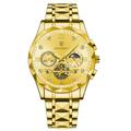 POEDAGAR Men Quartz Watch Fashion Casual Business Wristwatch Moon phase Luminous Calendar Chronograph Steel Watch