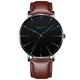 Geneva Quartz Watch for Men Minimalist Ultra Thin Stainless Steel Watch Stylish Men's Watch Business Casual Quartz Watch