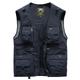 Men's Gilet Fishing Vest Hiking Vest Outdoor Street Fishing Racing Sporty Casual Summer Fall Pocket Full Zip Polyester Breathable Solid Color Zipper V Neck Regular Fit Black Army Green Red Navy Blue