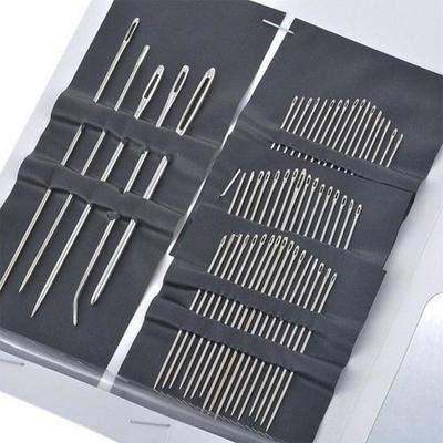 55pcs / Set Stainless Steel Needles Set Hand Stitches Tools Household Different Sizes Sewing Accessories DIY Crafts