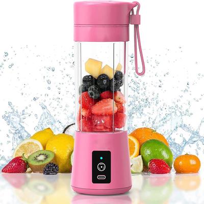Portable BlenderPersonal Blender with USB Rechargeable Mini Fruit Juice MixerPersonal Size Blender for Smoothies and Shakes Mini Juicer Cup Travel 380MLFruit JuiceMilk