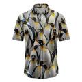 Men's Shirt Summer Hawaiian Shirt Animal Graphic Prints Penguin Turndown Gray Street Casual Short Sleeves Print Button-Down Clothing Apparel Tropical Fashion Hawaiian Designer