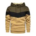 Men's Hoodie Yellow Army Green Orange Red White Hooded Color Block Patchwork Sports Outdoor Cool Casual Essential Winter Fall Winter Clothing Apparel Hoodies Sweatshirts Long Sleeve