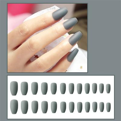 Sensual Scrub Ballet Nail Matte Coffin Nail Wear Nail Nail Piece Trapezoidal Fake Nail Finished Product