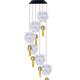 Solar Wind Chimes Bell Dragonfly LED Lights Outdoor Waterproof Auto Light Color-Changing Solar Powered Hanging Lights for Courtyard Garden Patio Festival Decoration