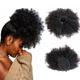 Brazilian Afro Kinky Curly Drawstring Ponytail Extensions 1B Remy 10-22 inch Long Clip In Ponytail Human Hair Extension