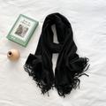 Women's Women's Shawls Wraps Party Black Scarf Pure Color / Basic / Green / Khaki / Fall / Winter