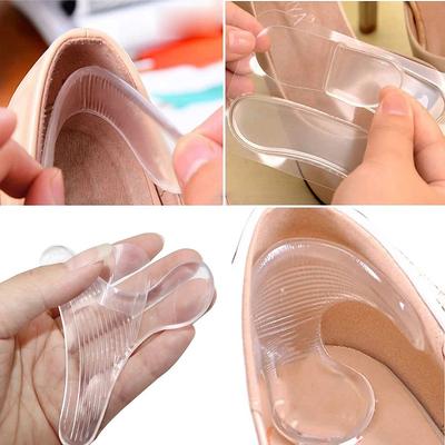 2Pcs/pair Silicone Gel Insoles for Shoes Anti Slip Cushion Pad Insoles Inserts High Heel Insole for Shoe Inserts Pads Relief Pain