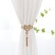 Curtain Tiebacks Zinc Alloy Drapery Holdback with Lengthened Straps Modern Simple Style Curtain Tie Backs Strenchy Wire Rope Curtain Straps for Home Decor Heart Key