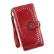Women's Wallet Wristlet Credit Card Holder Wallet PU Leather Valentine's Day Shopping Daily Buttons Zipper Large Capacity Waterproof Lightweight Solid Color R863 green R863 black R863 wine red